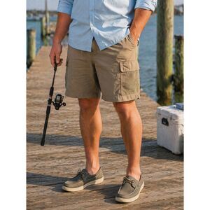 Columbia PFG Men’s Khaki Cargo Fishing Shorts Size XL
